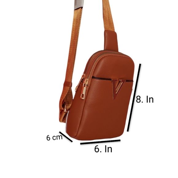 New Crossbody Bags Small Brown Womens Fanny Pack Adjustable Strap Vegan Leather - Picture 3 of 11